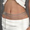 Gothic Sexy Belly Chains 3 Layer Pentagram Waist Chain Belts for Women Bikini Dress Goth Fashion Vintage Body Jewelry