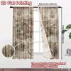 2pcs, 2D FLAT PRINTING Curtains (Without Rod) MarauderMap Christmas Festival Creative Curtains Machine Washable Fabric Curtains