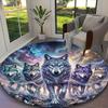 1pc Wolf Printed Chair Rug for Home Office Use, Living Room Kitchen Game Room Round Carpet