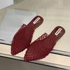 Fashion Fashion Flats Slippers Shoes For Women Mules Summer Beach Slides Female Footwear Pointed Toe Ladies Flats Slippers Sandals Shoes
