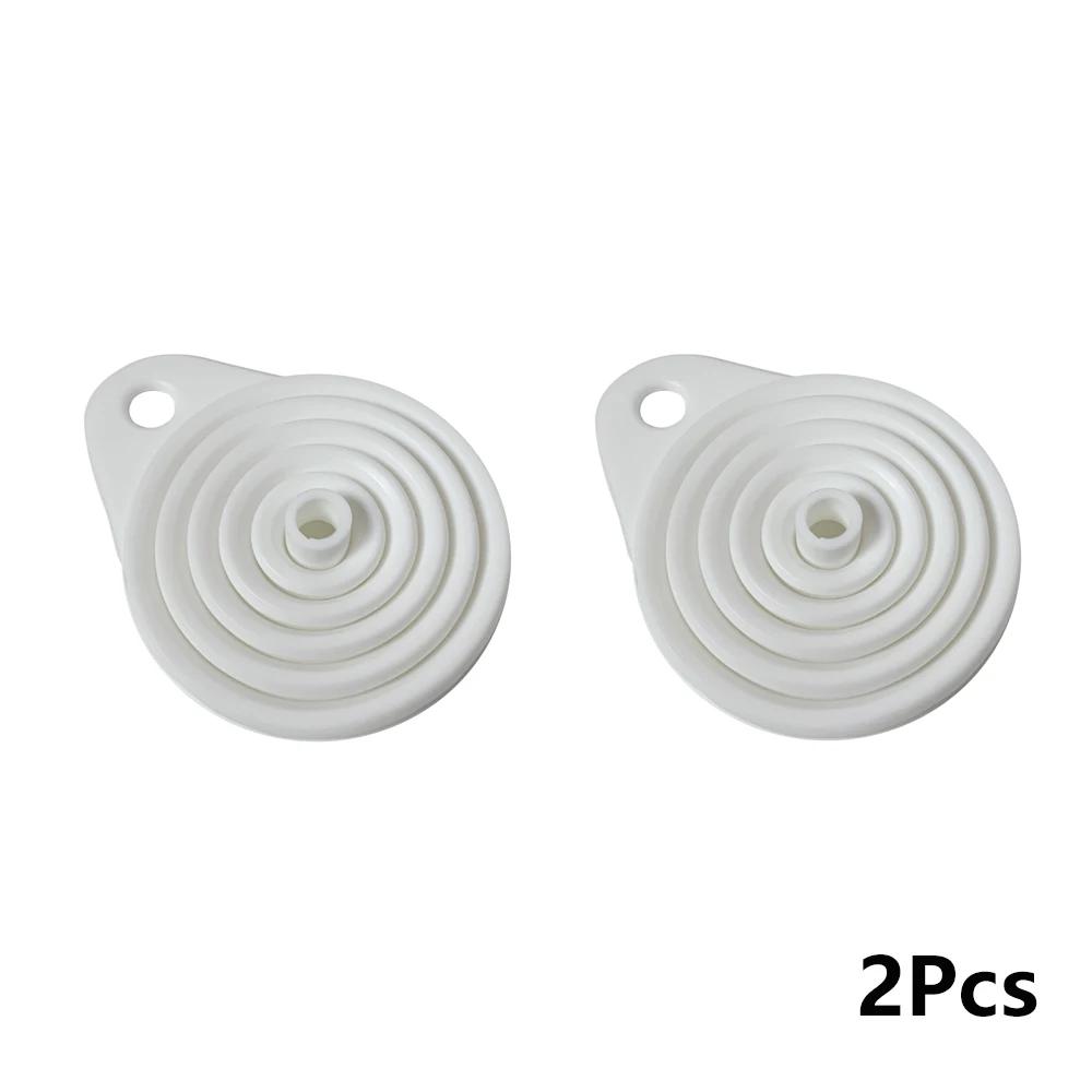2Pcs Foldable Car Engine Funnel Silicone Liquid Funnel Washer Engine Oil Petrol Change Tools For Motorcycle Car Acesssories