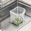 Collapsible Metal Garbage Bag Holder, Kitchen Countertop Trash Bag Support Rack, Portable Storage Organizer Stand