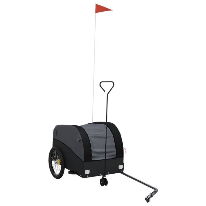 VidaXL Remorque de vélo noir 30 kg fer 94143