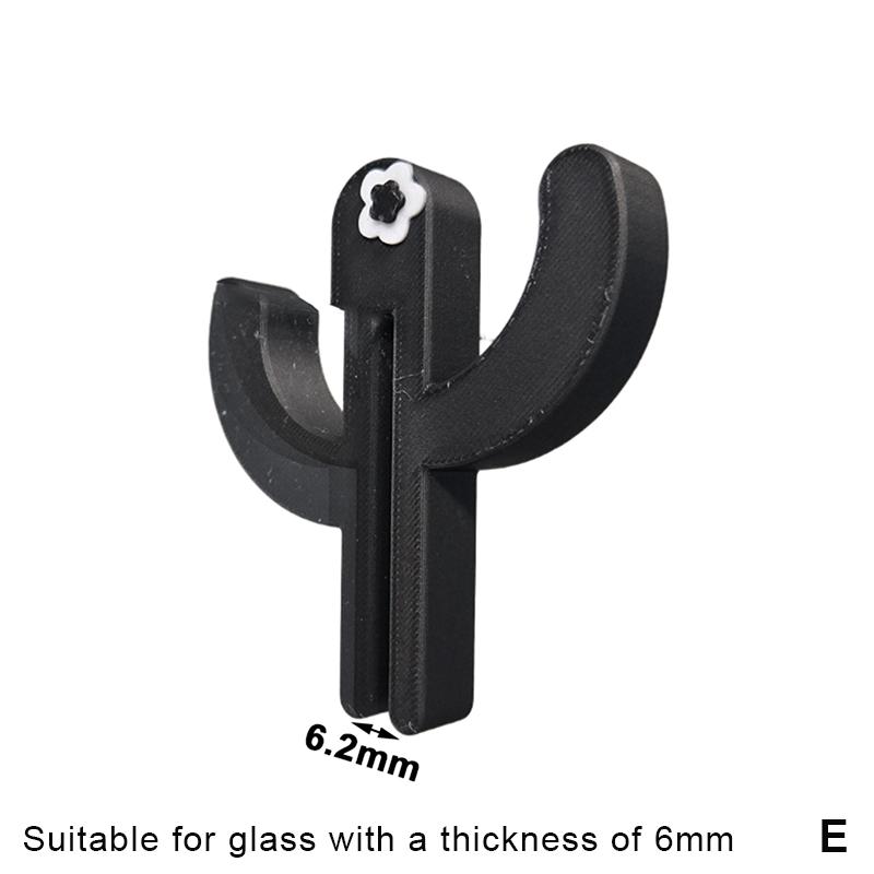 Cactus-Shaped Bathroom Glass Door Hooks Suitable For 8mm/6mm Doors Bathroom Door Clamp Hook For Towels, Washcloths, Clothing