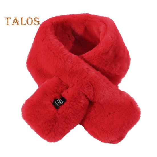 

Шарф с подогревом для женщин, перезаряжаемый через USB, электрический шарф с подогревом и интеллектуальным контролем температуры, шарф с быстрым подогревом красный