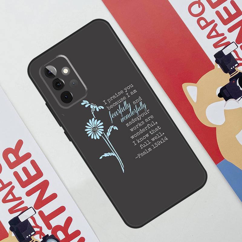 Christliche Psalmen Hülle Für Samsung Galaxy A06 A16 A36 A56 A55 A35 A33 A53 A13 A23 A17 A54 A34 A14 A52 A32 A15