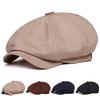 Retro Spring and Autumn Casual Trendy British Octagonal Hat Men's Cap Beret Men's Trend Newsboy Hat