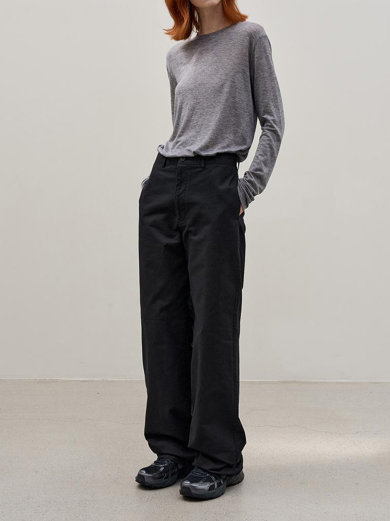 Haebeuaenhaebeu Hide Line Wide Pants_Black