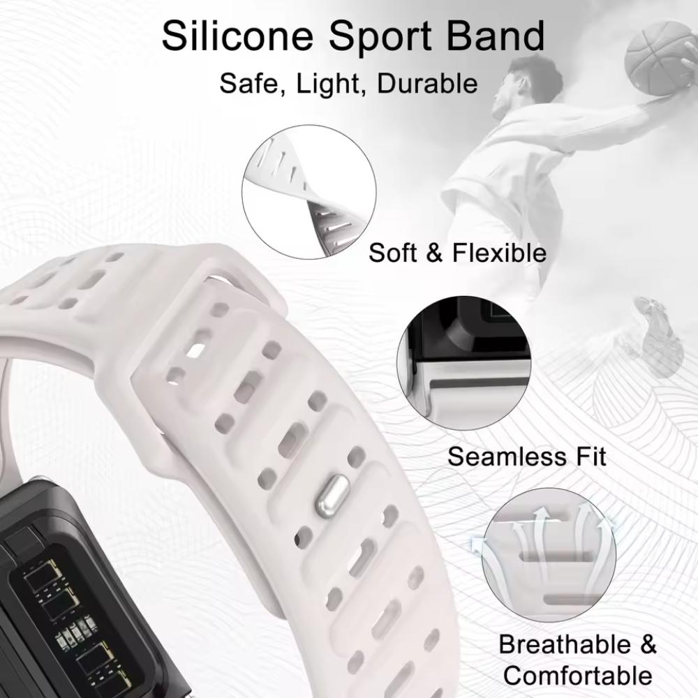 Silicone Soft Compatible For WHOOP 5.0/5.0 MG SportFlex Wrist Band Soft-Touch Breathable Adjustable Rubber Band Accessories