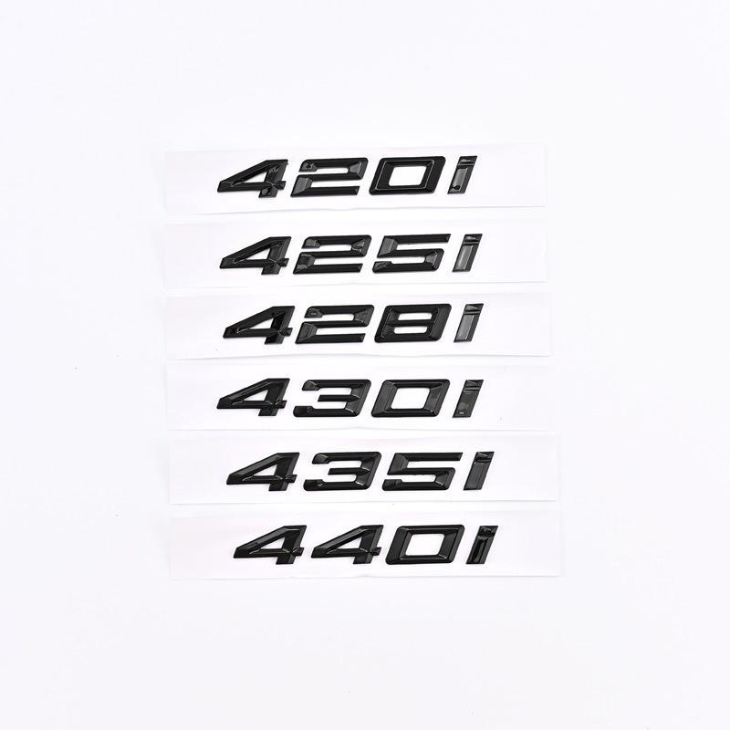 Compatible Emblem for 2020-2023 BMW 4 Series 420i, 425i, 430i, and 440i - Modified Rear Displacement Badge