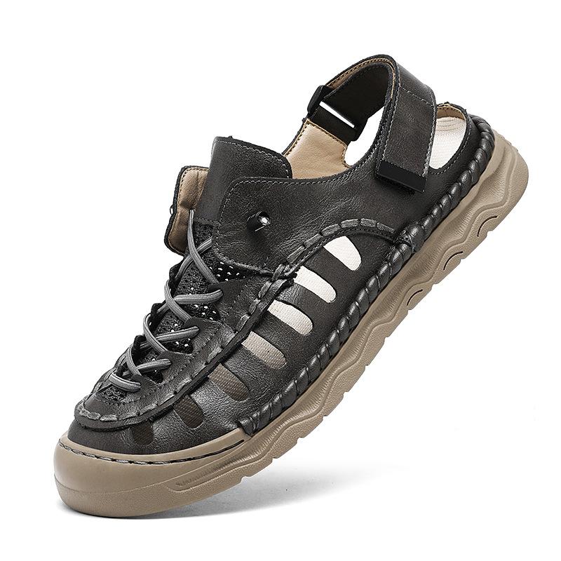 

20252025 сандалии большого размера мужские на толстой подошве летние с мягкой подошвой пляжная обувь носить двойного назначения крутые шлепанцы износостойкие 38