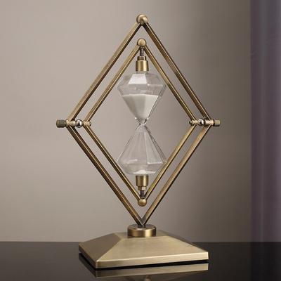 Modern Light Luxury Diamond Geometric Hourglass Timer Ornaments Nordic Office Decorations