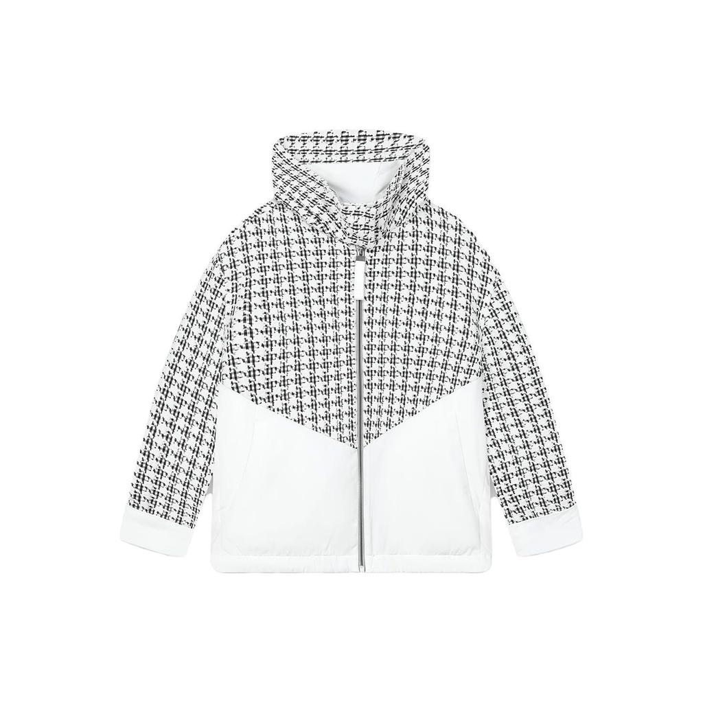 FILA Emerald Color Block Hooded Casual Cotton Jacket Women Jackets F11W414901F-ZA