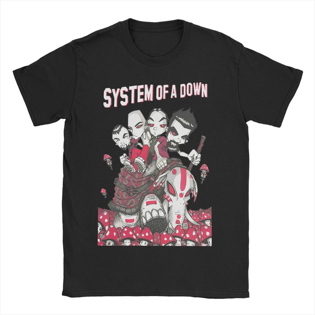 Proud Band System Of A Down for Men Women T Shirt Metal Music Tee Shirt Short Sleeve Crew Neck TShirt 100 Cotton Clothes