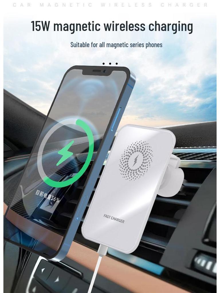 Magsafe Magnetic 15W Wireless Car Charger Mount for Apple iPhone 16