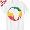 Africa Shirt Retro Map Tanzania Namibia Kenya TShirt Africa Map PanAfrican Flag Print Women Tee Casual Cultural Pride Tops