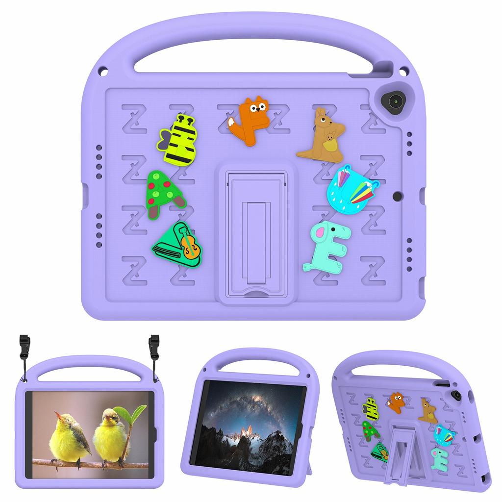 For iPad 10.2 (2021)/(2020)/(2019) Kickstand Case EVA+PC Tablet Cover Cartoon Design