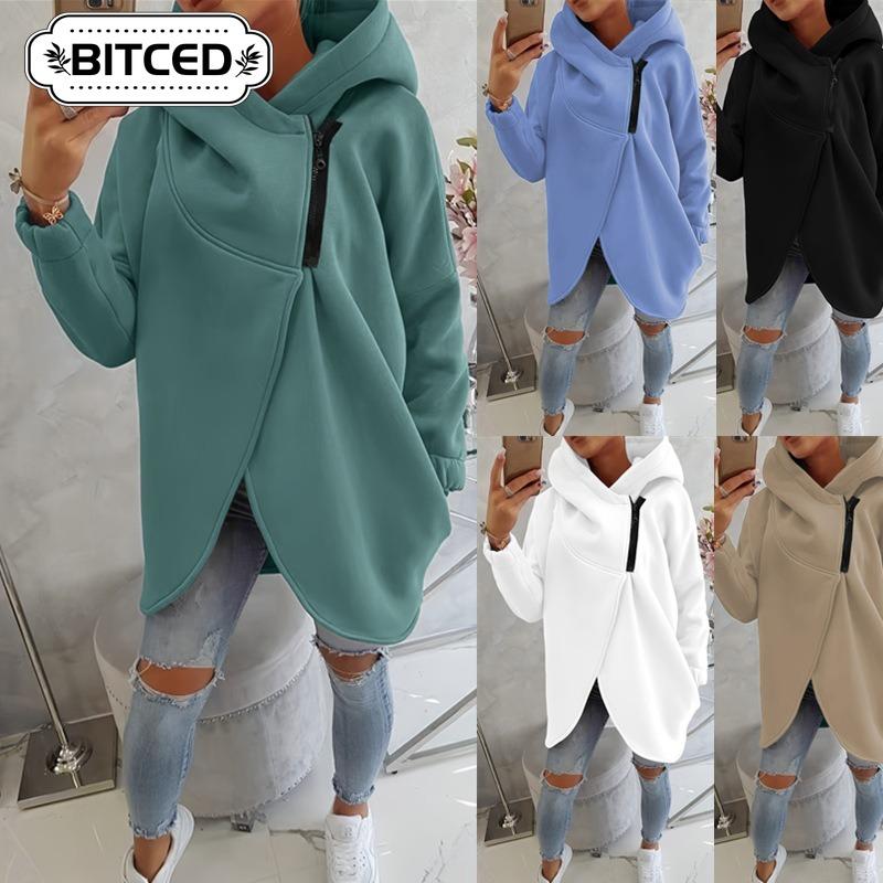 BITCED Women's Fashion Casual Solid Color Print Long Sleeve Hooded Hoodies & Sweatshirts Unique Design