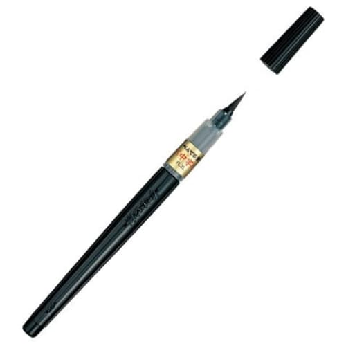Pentel Pentel Brush Medium Point Black XFL2L Set of 2
