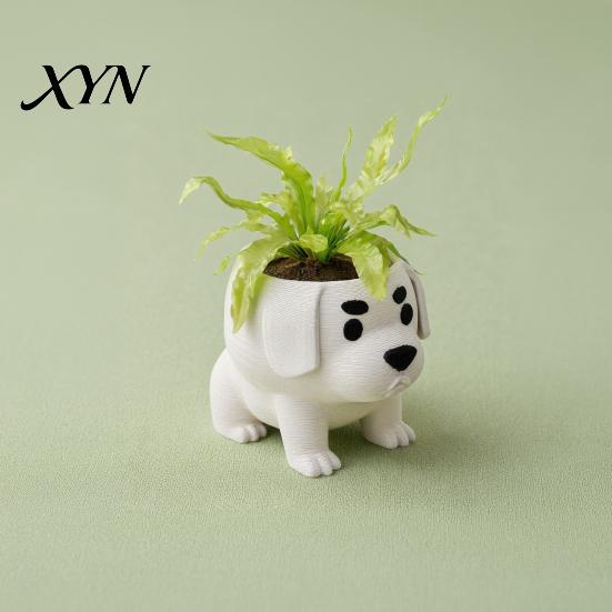 Puppy Planter 2 Pcs Dog Pot, Funny 3D Printed Animal Planter, Desktop Plant Decoration Cute Flower Pot for Home Office Indoor Outdoor Decor