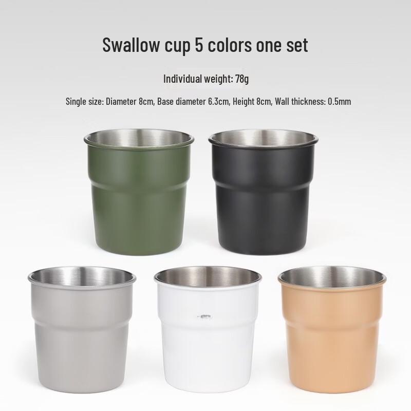 Gongziyu Outdoor 304 Stainless Steel Swallow Cup