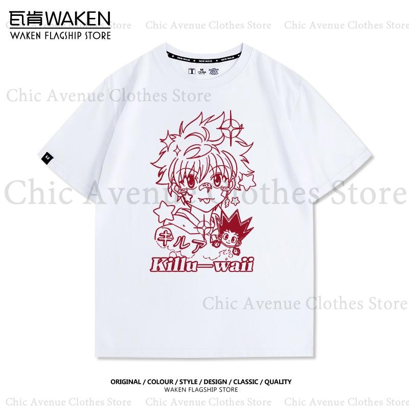 

Anime HUNTERHUNTER Print Tshirt Cotton Summer Tops Short Sleeve Tee Unisexs Clothing Daily Clothing Unisexs Tshirts Women Tshirt S
