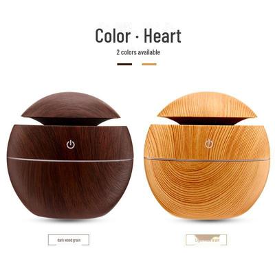 Kreativní houbový zvlhčovač vzduchu s atmosférickým světlem - Tichý USB rozprašovač, Aromaterapie, Design dřevodekoru