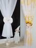 Christmas curtain set with drapes 400x155 cm
