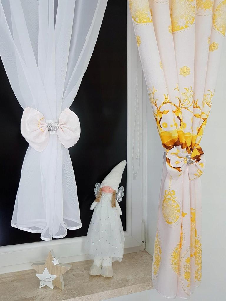 Christmas curtain set with drapes 400x155 cm