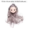 30CM Doll Head With Long Curly Hair Straight Wig For 16cm Dolls Accessories Removable Joint Toys DIY Head For 1/6 BJD Dolls
