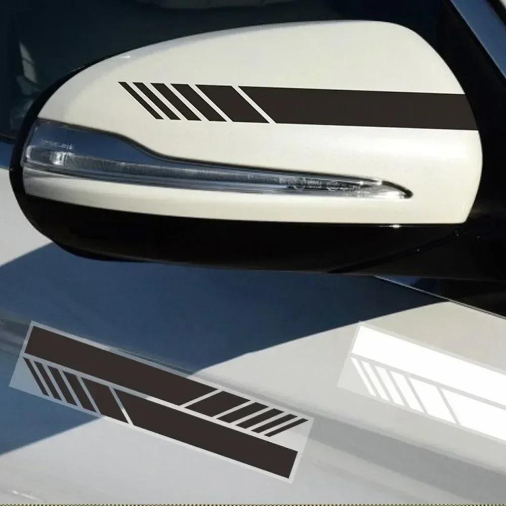 2pcs Car Rearview Mirror Reflective Strip Styling Auto SUV Vinyl Car Sticker Left Right Side Decal DIY Car Body Decals 15*3cm