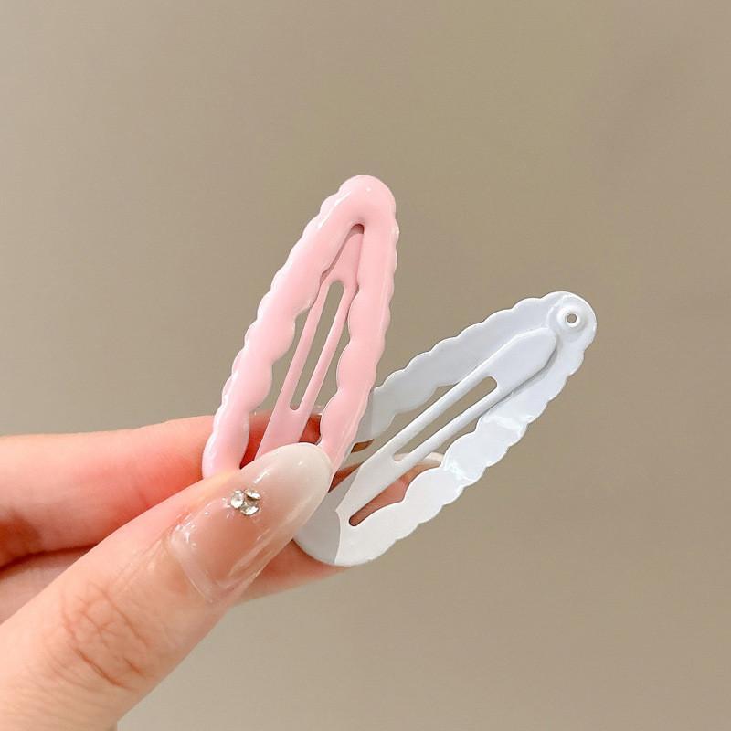 6pcs New Cute Floral Hair Clip Girl Check Sweet Colored Bangs Clip BB Clip Hair Accessories