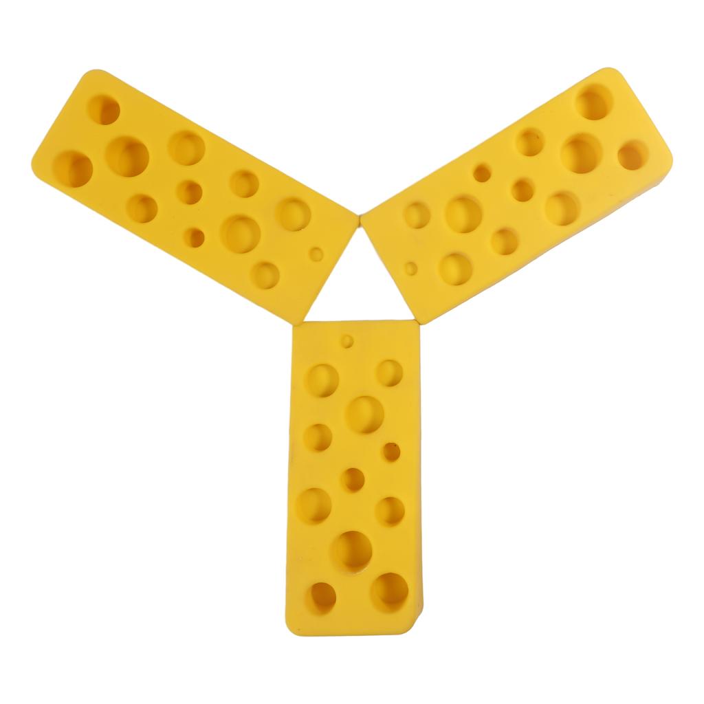 3Pieces Creative Silicone Cheese Door Stop Bottom Wedge Door Open for Classroom Office Home Door Stop Door Wedge