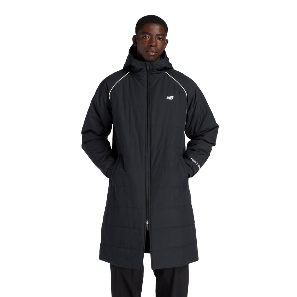New Balance Long Padded Bench Coat Black Men's (AMJ53173)