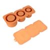 Silicone Ice Cube Tray for 30oz 40oz Cup Easy Release Hollow Cylinder Ice Cubes Maker with Removable Lid for Freezer Ice Drink Cocktail Orange
