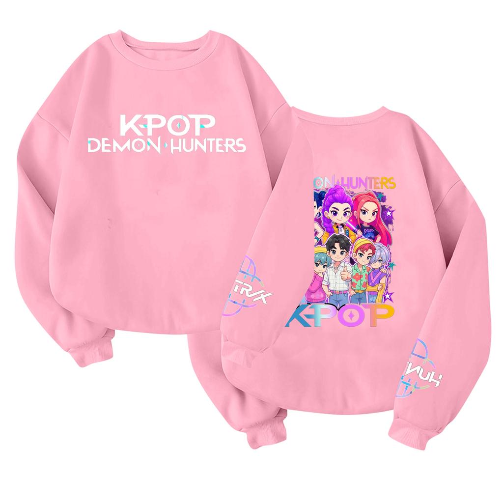Children's Fashionable Lightweight Long-sleeved Round Neck Pullover With Pockets Printed Pullover