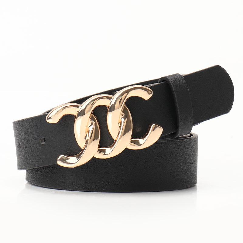 High-end Commuter Style Women's Belt Versatile Jacket Jeans Decorative Belt Maillard Alloy Buckle Belt for Women