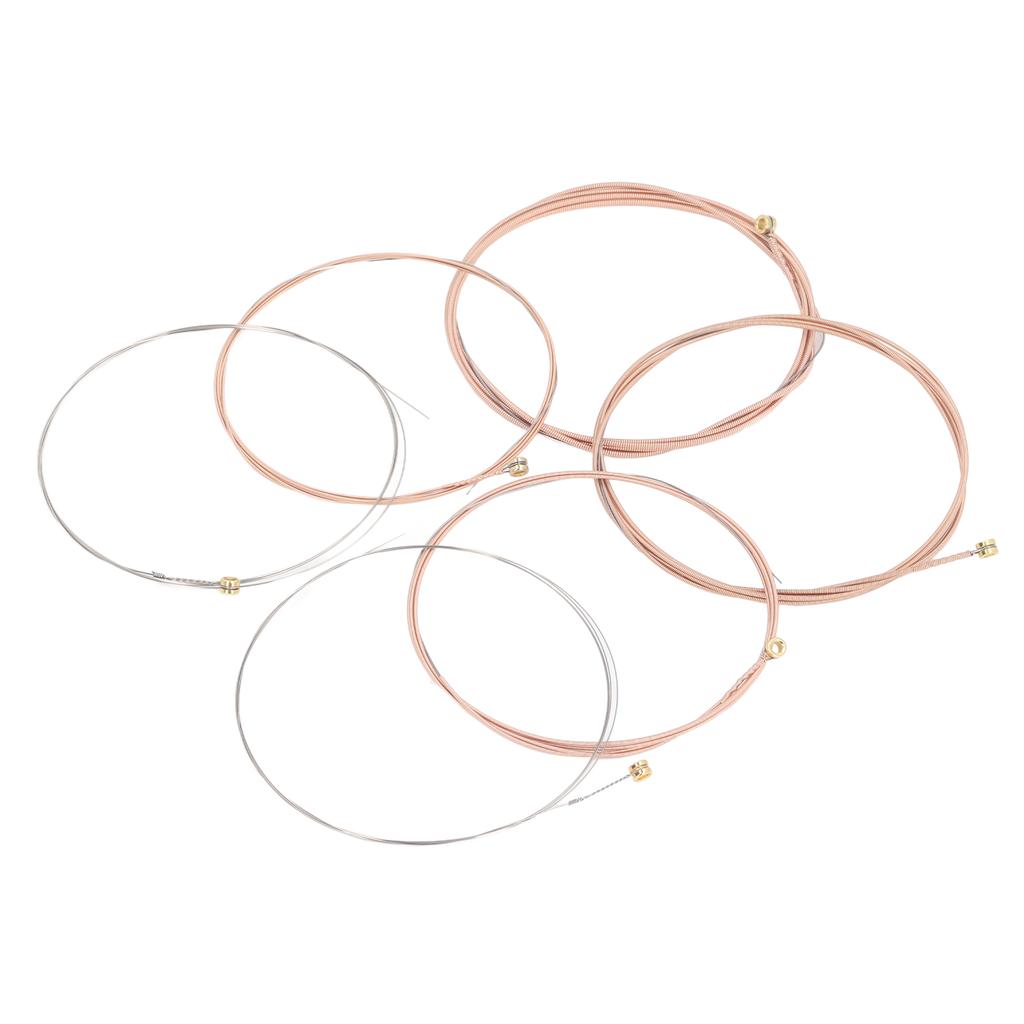 6 Pcs Acoustic Guitar Strings 11‑52 Gauge Warm Rich Tone High Carbon Steel Core Phosphor Bronze Guitar String Set