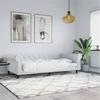 Vidaxl Sofa with Sleeping Function, White, 100X200 Cm, Faux Leather