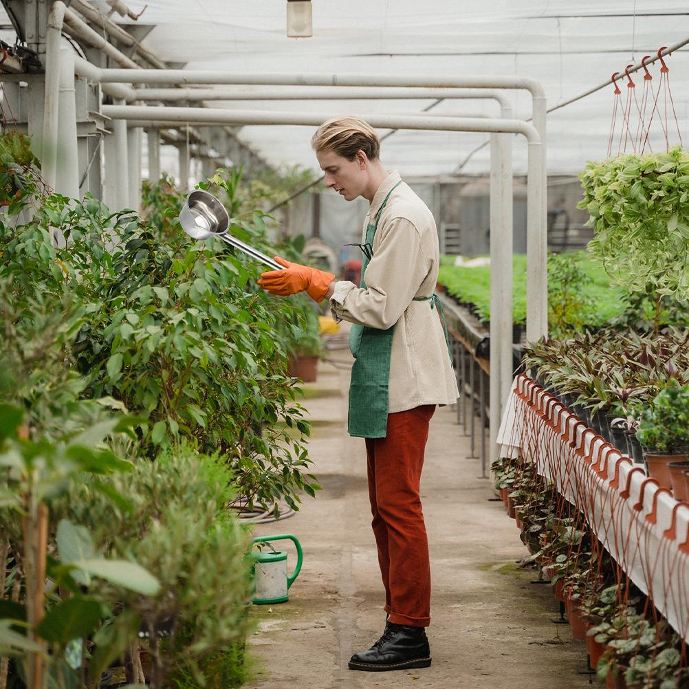 Chochla do wody z długim uchwytem, łyżka do zupy, stal nierdzewna, podlewanie kwiatów, łyżka do podlewania ogrodu z dzióbkiem do nalewania