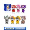 Super Wings 13-Piece Mini Transforming Robot Set: Jett, Big Strong, Jin, and Mighty Little Wing Toys