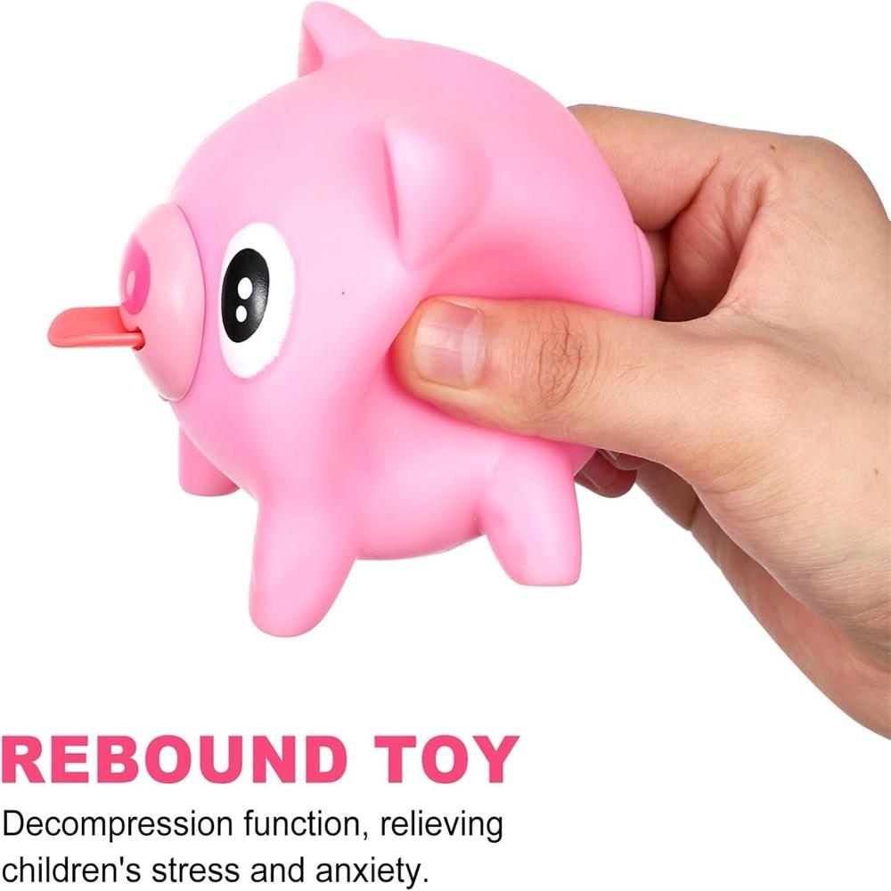 Screaming Pigs Squeeze Animal Ball Out with Sound Screaming Decompression Rubber Squeaky Toys Office Stress Goodie Bag Stuffer
