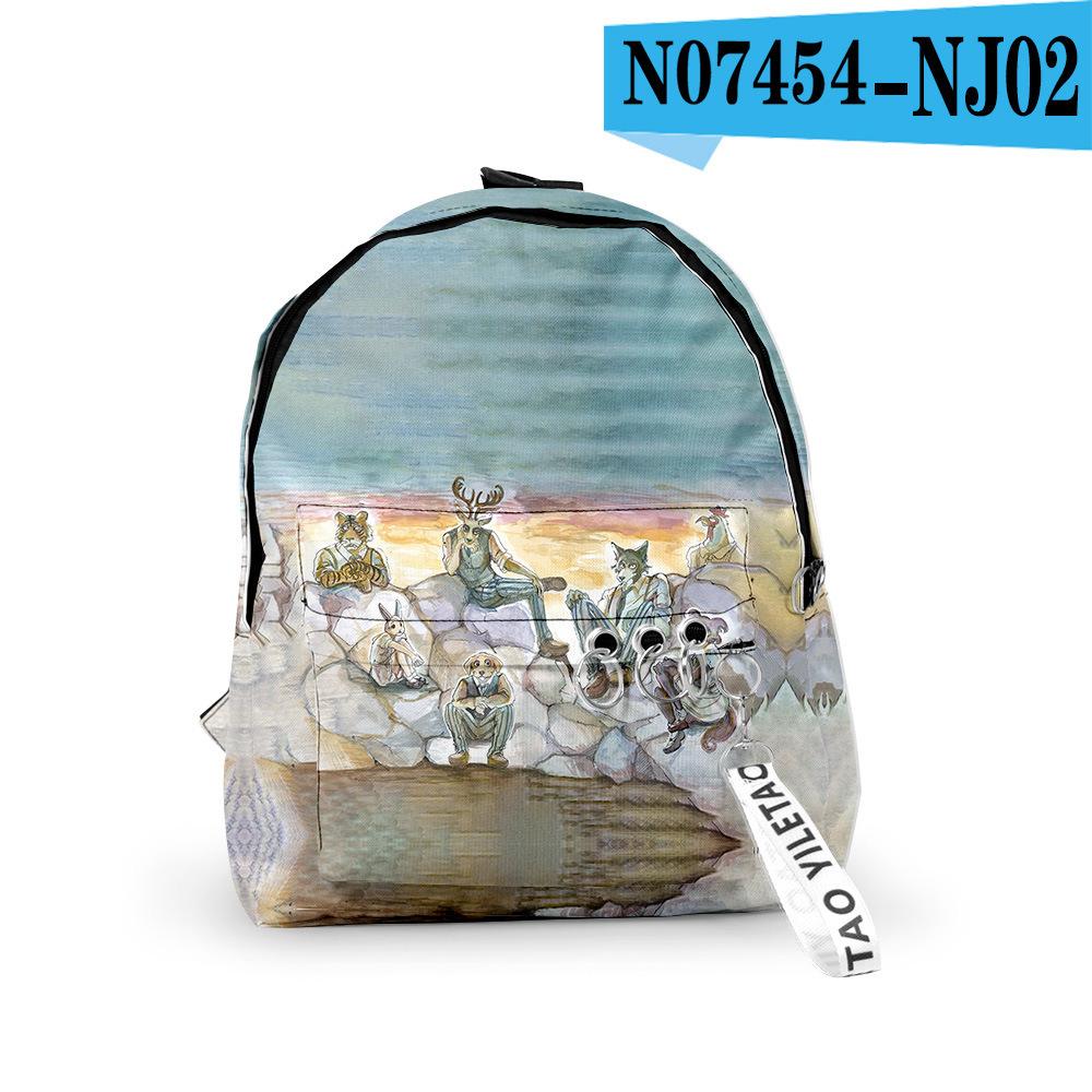 Classic Novelty Animal Rhapsody Backpacks Boys/Girls School Bags 3D Print Keychains Oxford Waterproof Cute Small Backpacks