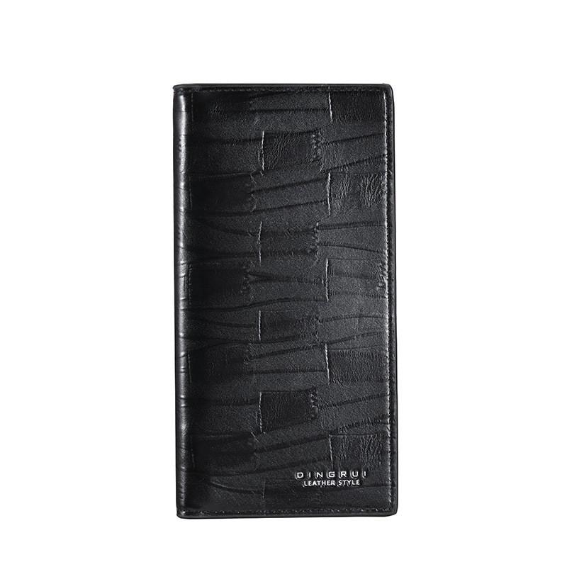 New Fashion Business Men's Wallet Medium To Long Vintage Embossed Large Capacity Handbag Change Card Bag Mobile Phone
