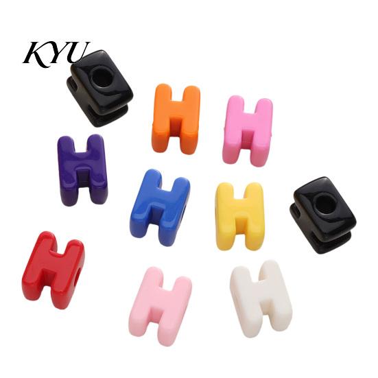Craft Beads Set 10Pcs DIY Acrylic Bubble Letter Beads, Colorful Large Alphabet for Jewelry Making Crafts Making, Spacer Keychain Bag Charm Custom Word