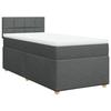 Maison Exclusive - Sommier à lattes de lit avec matelas Gris foncé 100x200cm Tissu