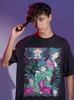 Pharmacist Diary Maomao Multi Scene Cloud Pattern Anime Print Black Unisex Loose Y2K Streetwear Cotton Women And Men T-Shirt