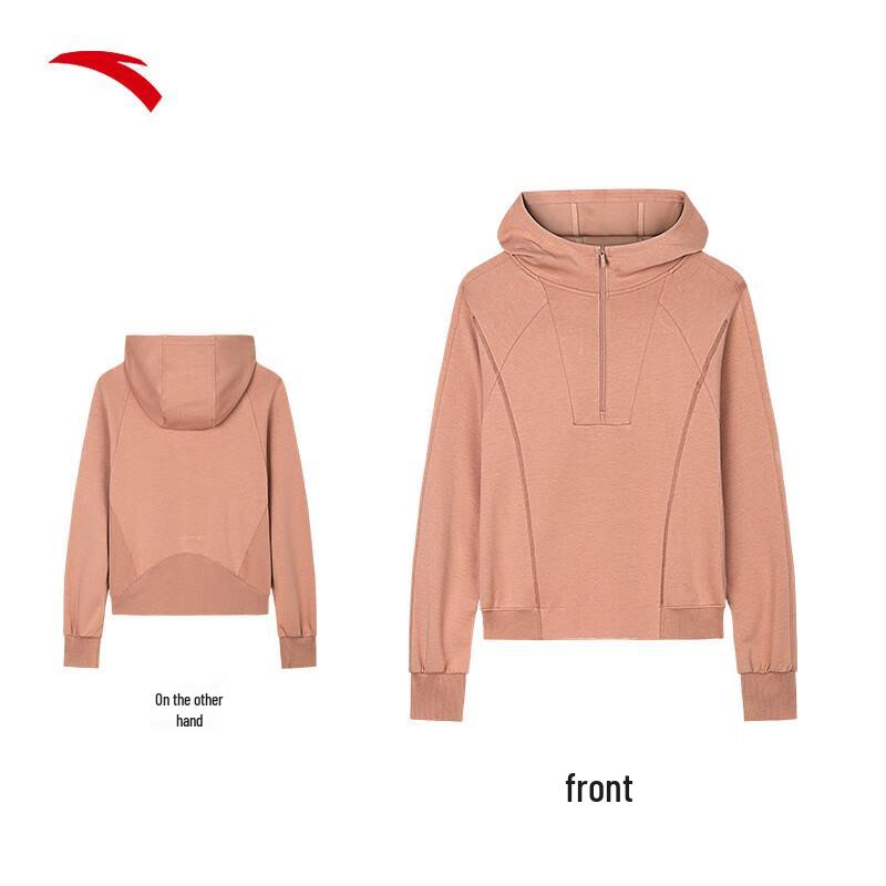 ANTA Women s Soufflé Lightweight Half-Zip Hooded Sweatshirt S