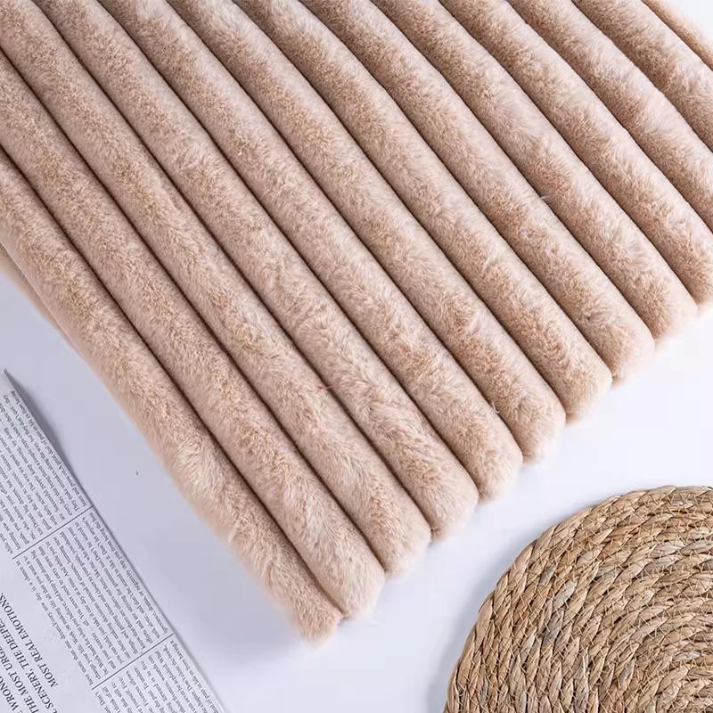 

10mm Drawstring Imitation Rex Rabbit Fur Fabric, Thickened Plush Fabric, Short Plush Counter Background Fabric, Clothing Fabric 50x160cm