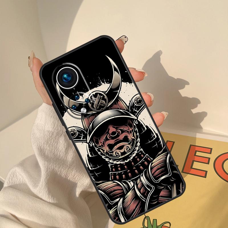 Samurai Oni Mask Case For Honor Magic 5 6 7 8 Pro Cover For Honor 400 200 Lite 50 70 90 X8a X8b X9a X9b X9c